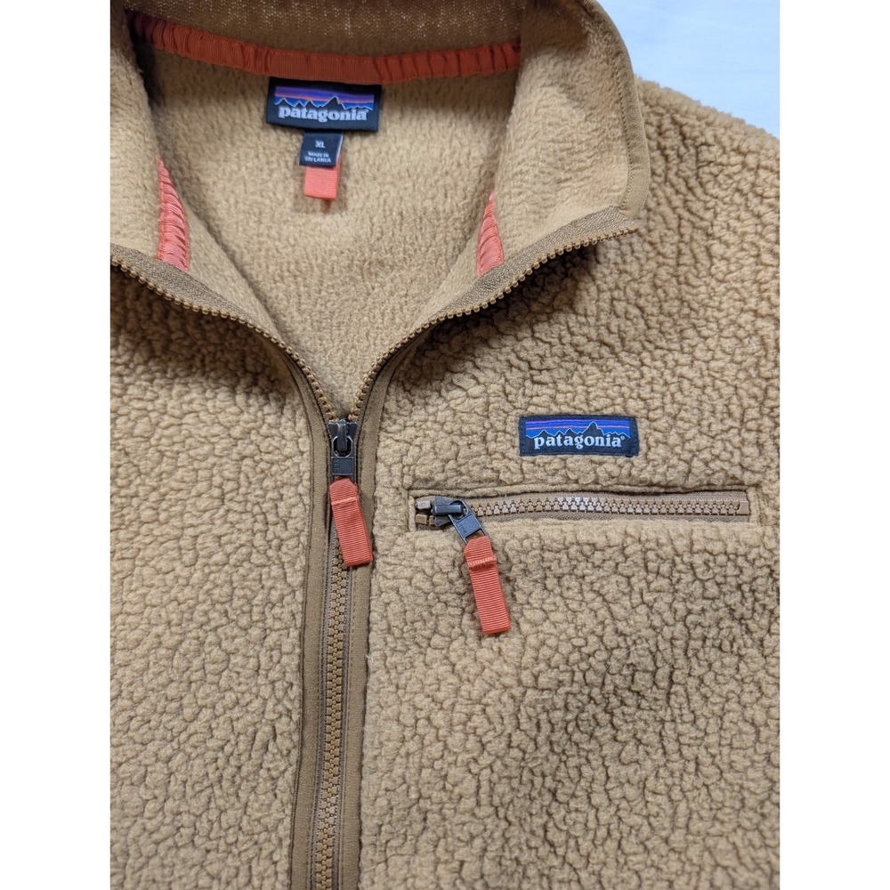 Patagonia Women XL Retro Pile Marsupial Fleece Pullover Jacket Brown STY22835 - Picture 3 of 8